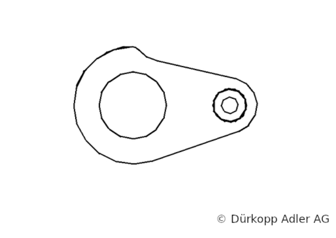 0667 165423 Важіль підйому транспортера для Durkopp Adler 670 / 838 / 860 / 867 / 868
