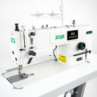 ZOJE A6000P-G Одноголкова машина човникового стібка з LCD-дисплеєм, вбудованим двигуном та позиціонером голки